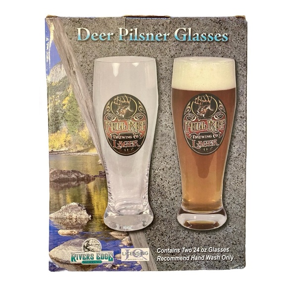 Rivers Edge Products Other - 2 24oz Pilsner glasses see photos for design. NIB